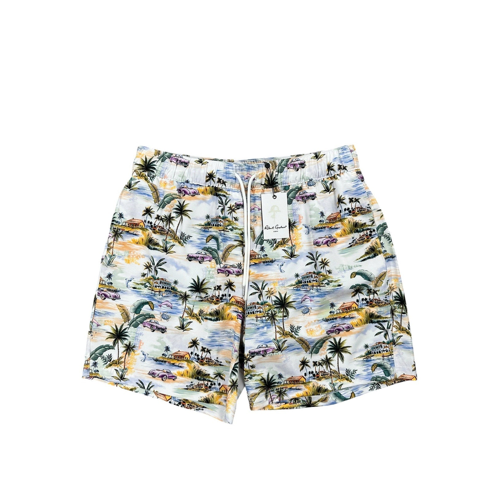 Robert Graham Tropical Island Vacation Mode Trunks — Size Large