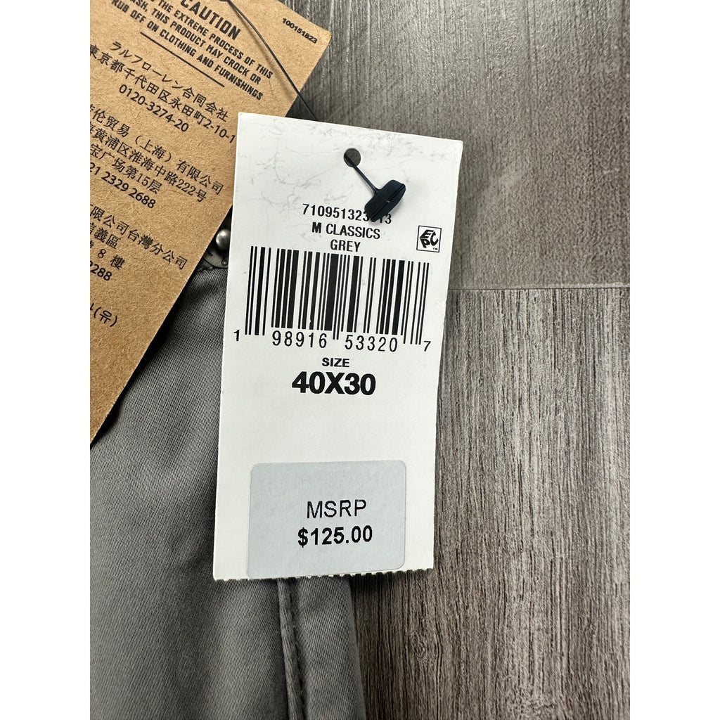 Polo Ralph Lauren The Varick Slim Straight Stretch Pants in Grey — Size 40x30