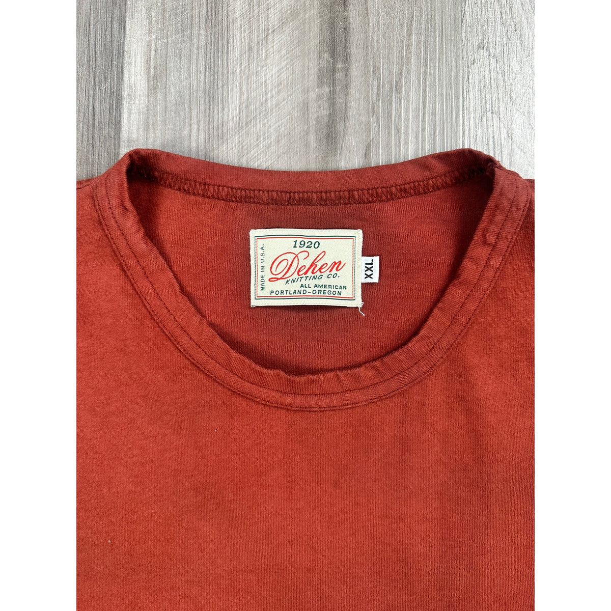 Dehen Knitting Co. Made in USA Heavy Duty Single Pocket Tee — Size 2XL // Preowned