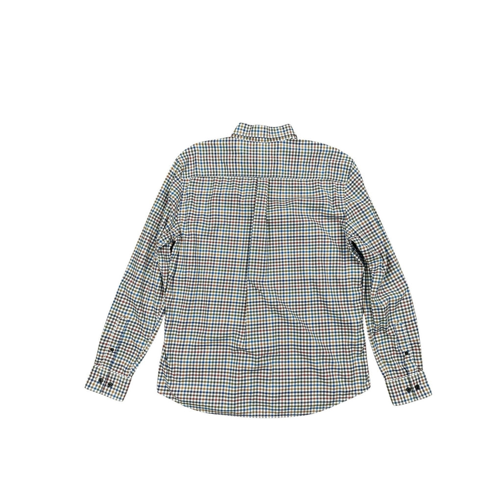 Johnnie-O Todd Checkered Hangin' Out Sport Shirt in Evergreen — Size Medium // Preowned