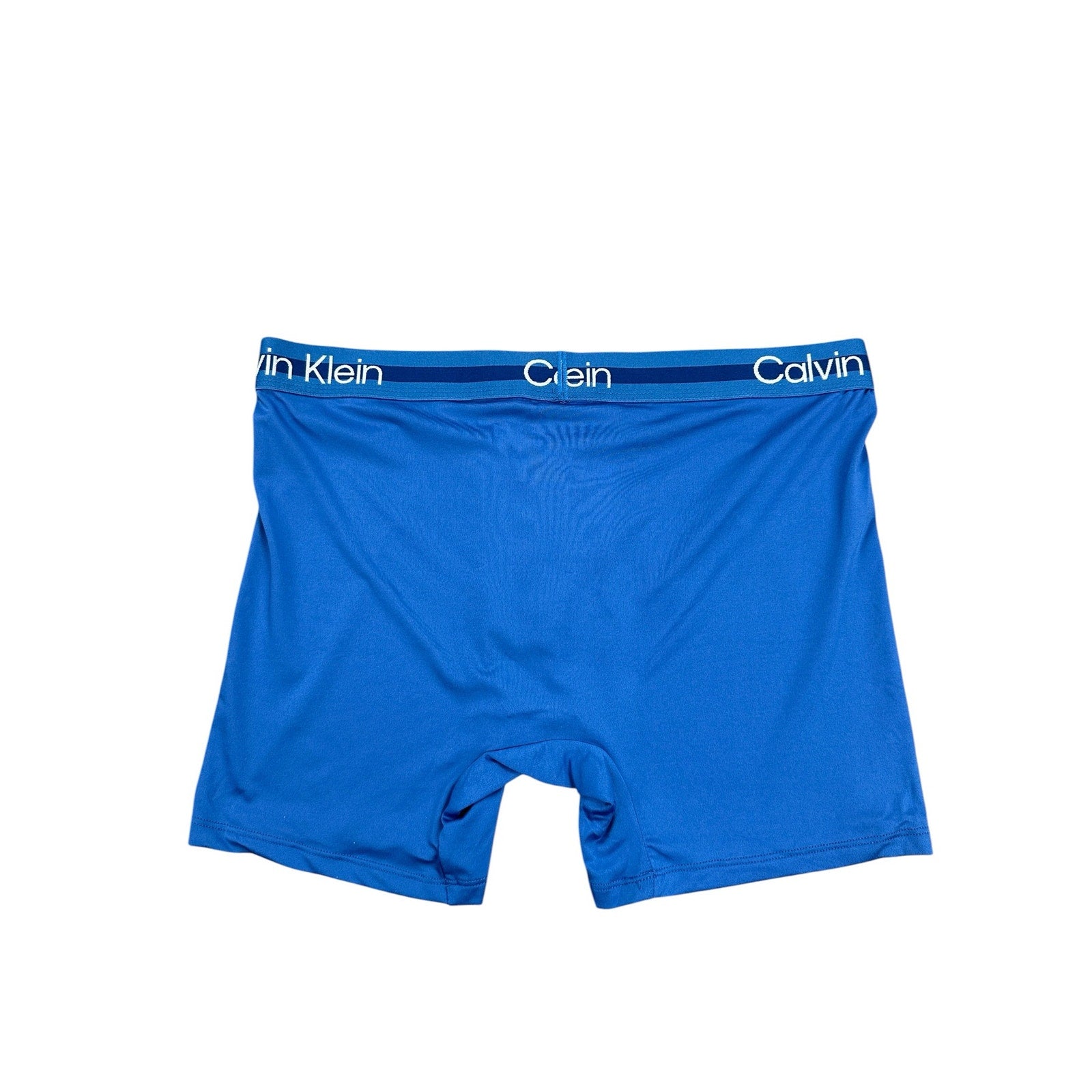 Calvin Klein Microfiber Stretch Boxer Brief 3-Pack in Blue Multi — Size Large