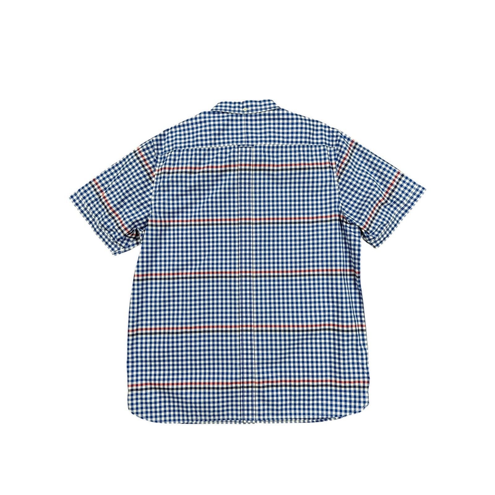 Fred Perry Gingham Short Sleeve Button Down in Blue Red White — Size XL // Preowned