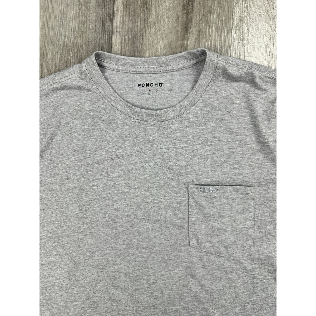 Poncho Poly Cotton Performance Long Sleeve Crew Tee — Size Medium // Preowned