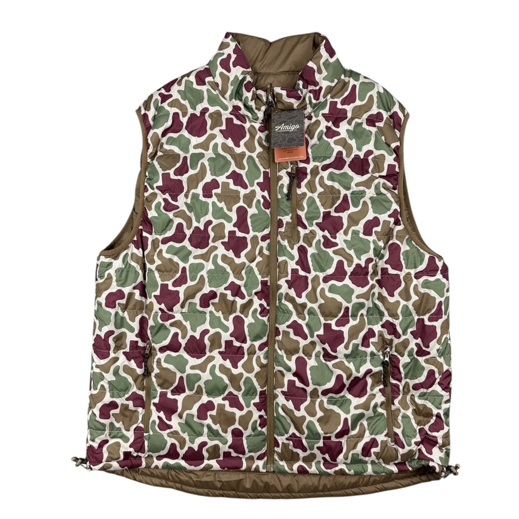 Texas A&M Aggies Amigo Provisions Camo Quilted Puffer Reversible Vest - 2XL