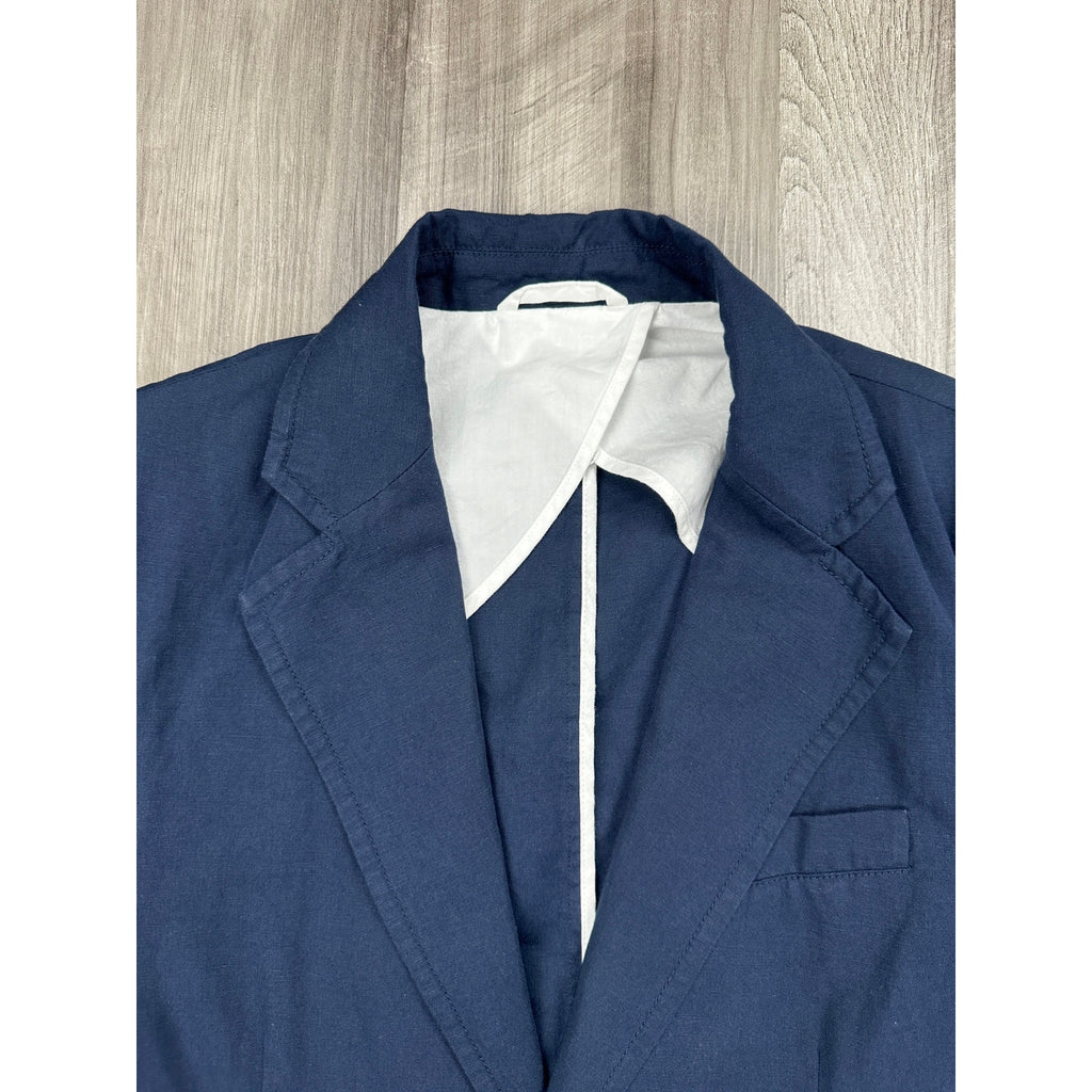Alex Mill Cotton Linen Cooper Blazer in Navy — Size Small