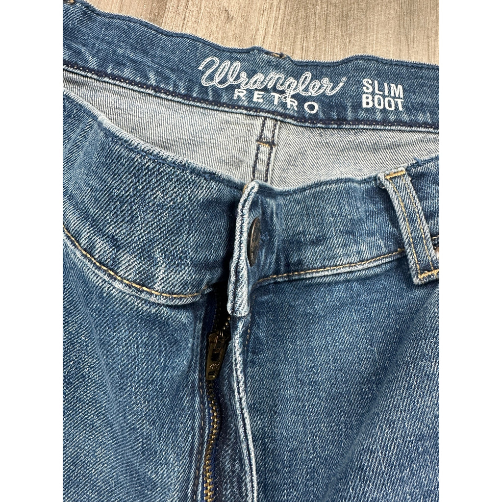 Wrangler Retro Slim Boot Cut Jeans in Blaze Blue — Size 40x34 // Preowned