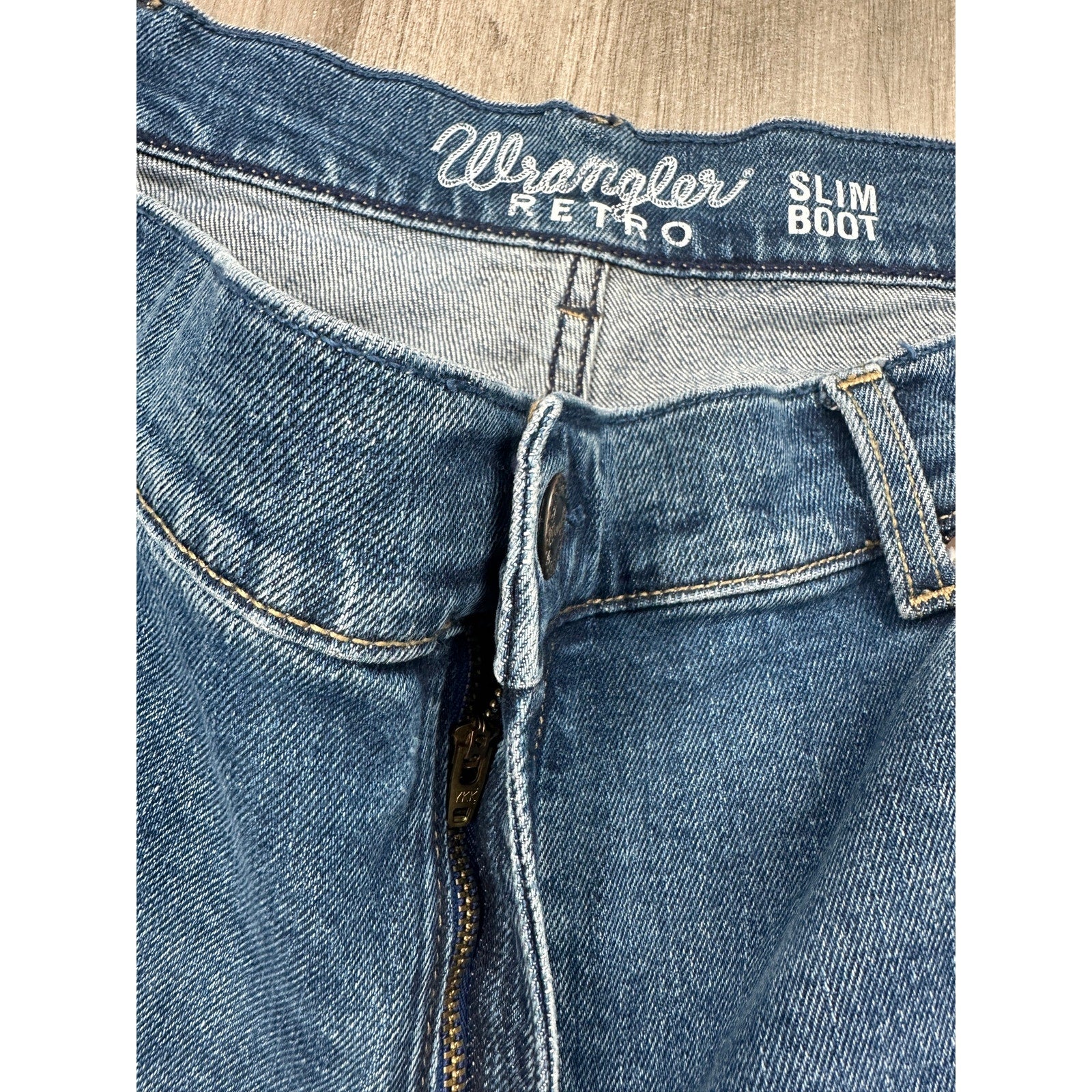 Wrangler Retro Slim Boot Cut Jeans in Blaze Blue — Size 40x34 // Preowned