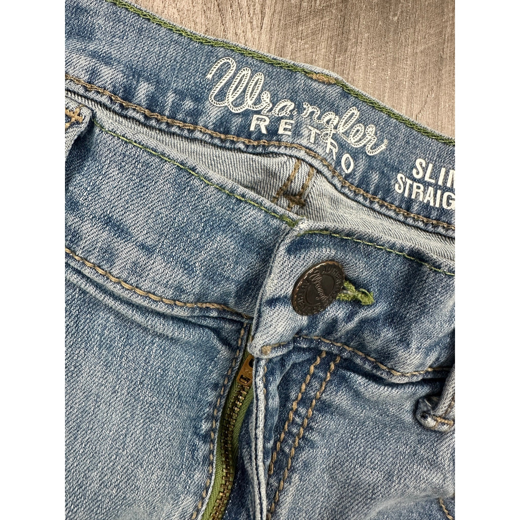 Wrangler Retro Slim Straight Jeans in Blue — Size 30x32 // Preowned