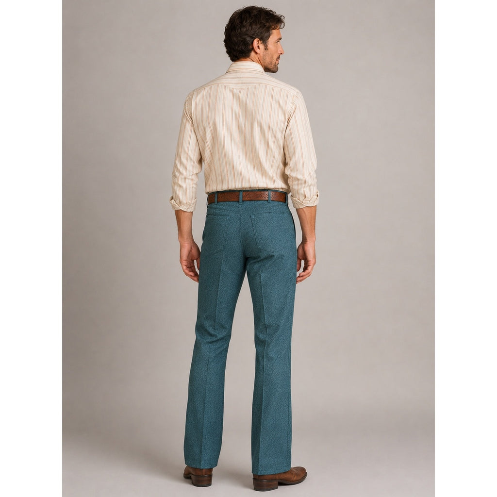 Wrangler Wrancher Dress Jean in Dark Teal Heather Bootcut — 44x32