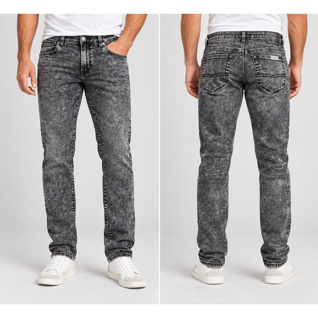 Buffalo David Bitton Slim Ash Black Story Jeans — Size 33x32