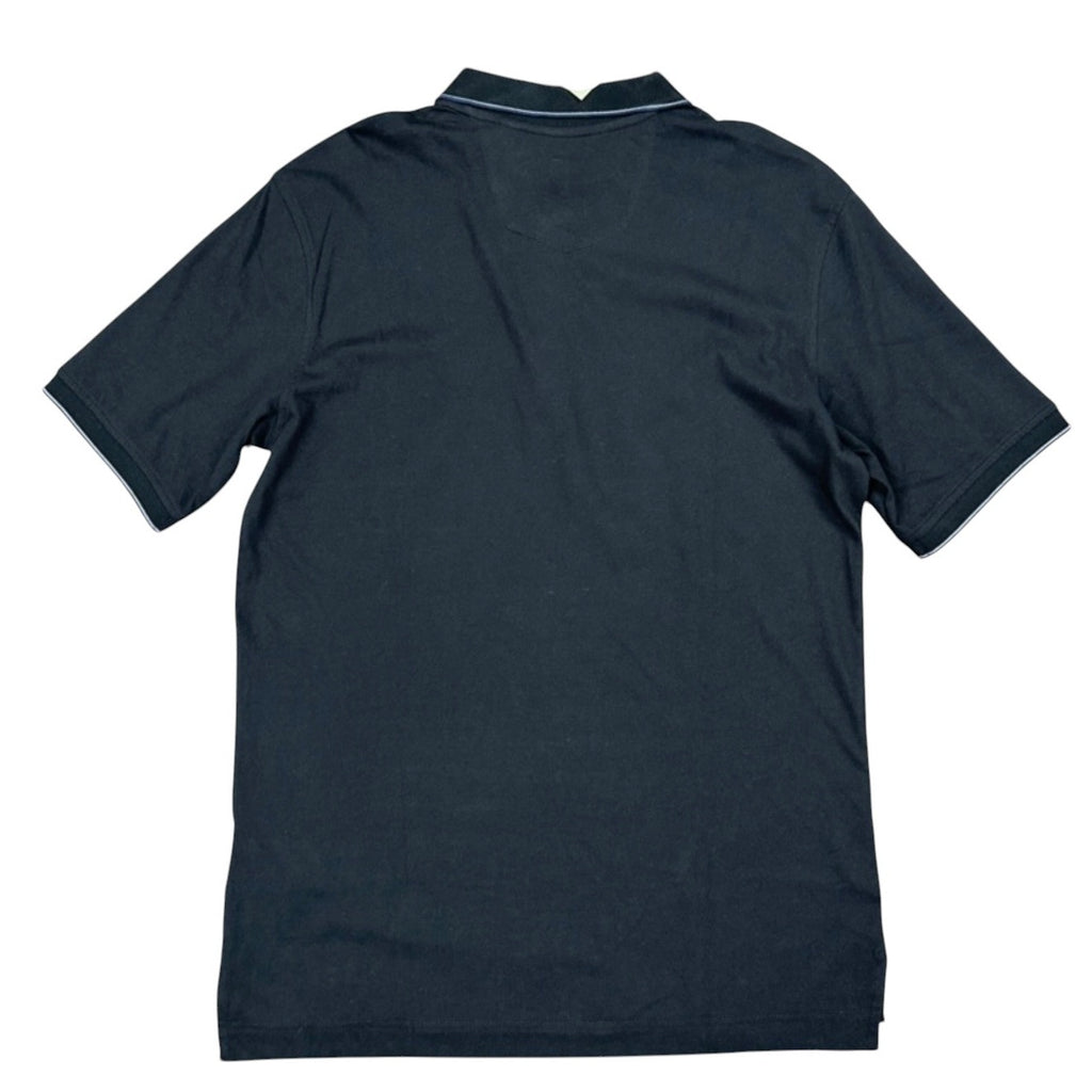 Robert Graham Rossi Skull and Rose Logo Black Classic Fit Polo - Small