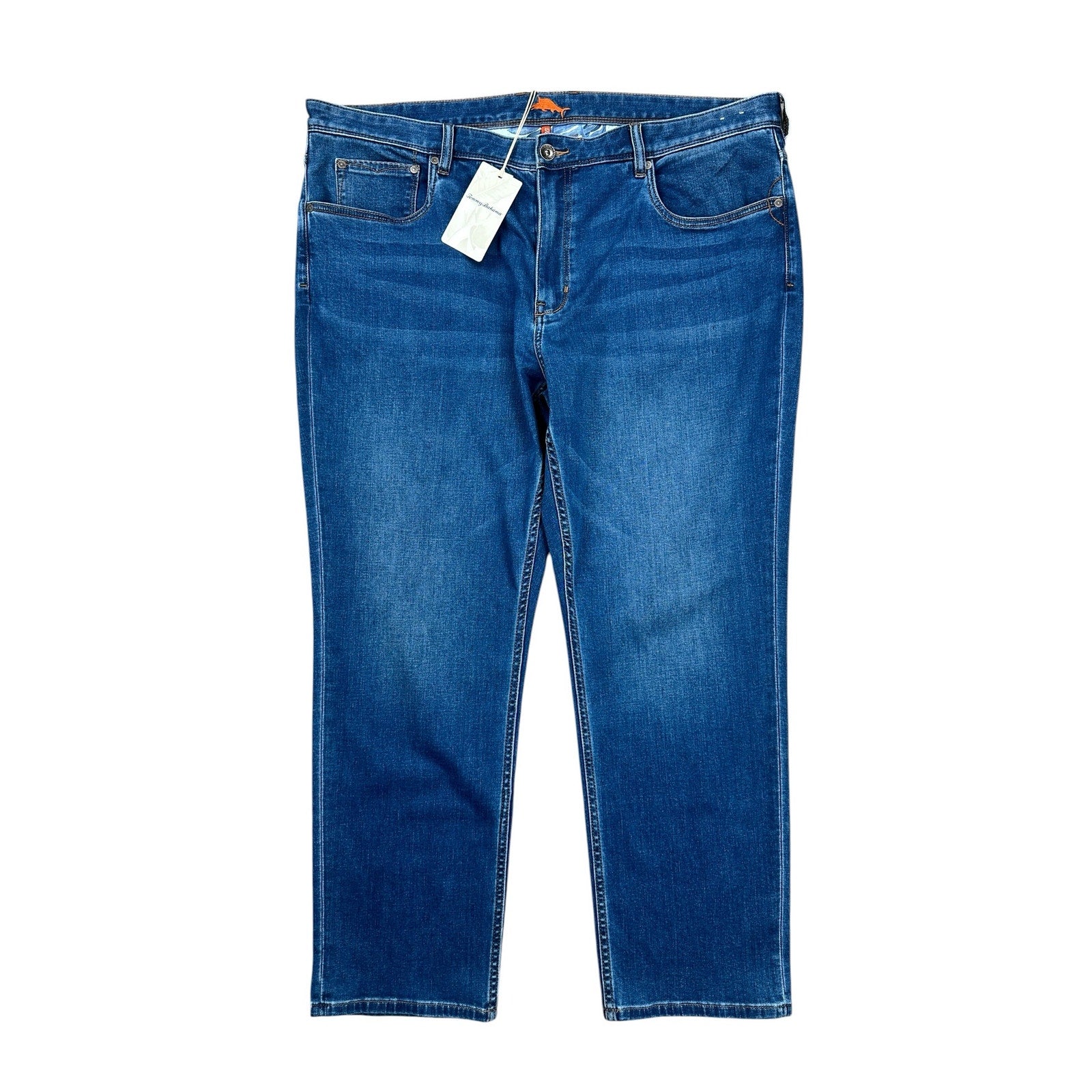 Tommy Bahama Boracay Classic Straight Leg Jean in Medium Indigo Wash — Size 42x30