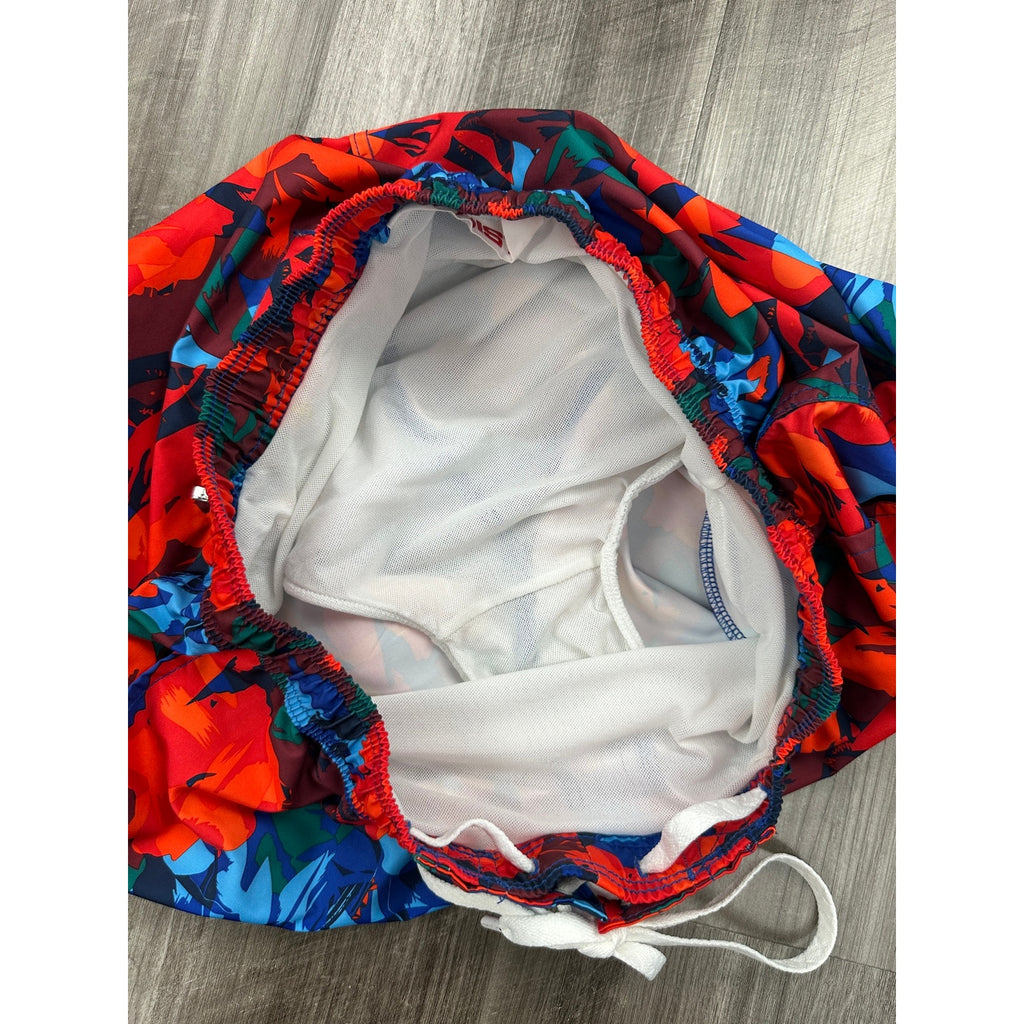 2(X)IST Floral Swim Trunks in Red, Maroon, Blue, Green — Size Large // Preowned