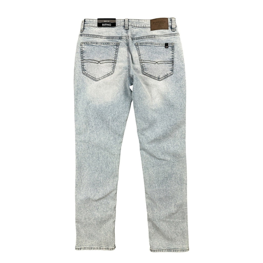 Buffalo David Bitton Ash Slim Fit Stretch Jean in Bleached and Blasted — Size 32x30