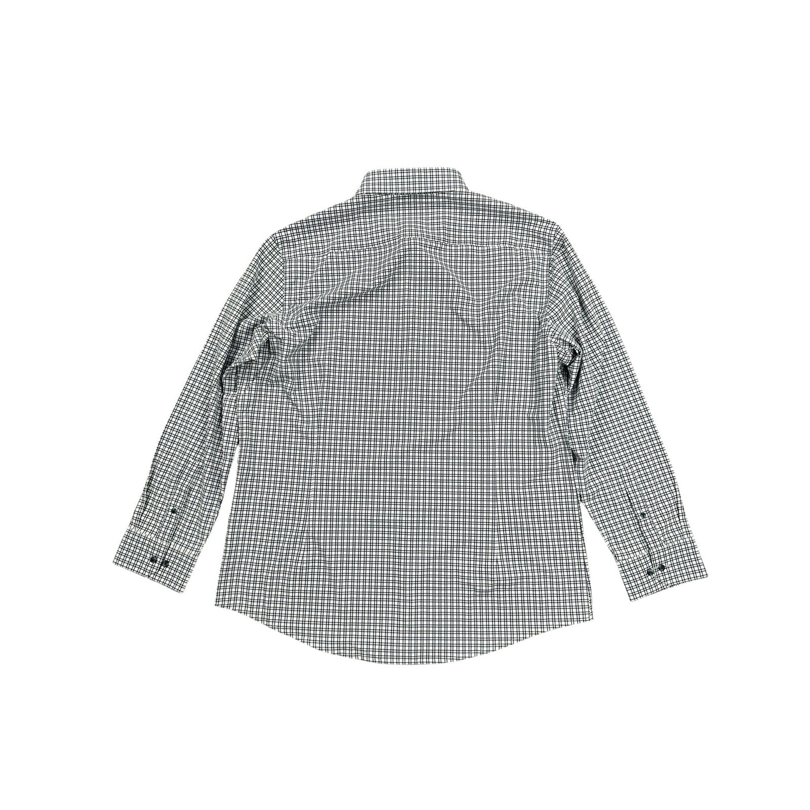 Mizzen+Main Monaco Trim Plaid Performance Long Sleeve Button Down in Navy Light Blue White — Size 2XL // Preowned