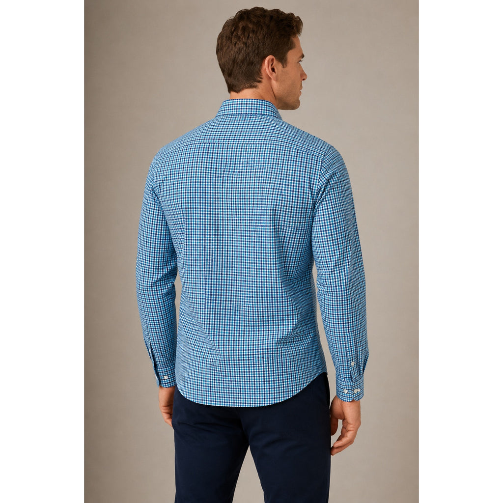M Tailor Checkered Long Sleeve Button Down - Medium