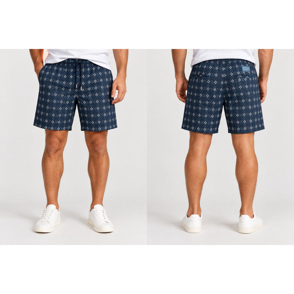 Scotch & Soda Regular Fit Elastic Sky Captain Shorts — Size Small