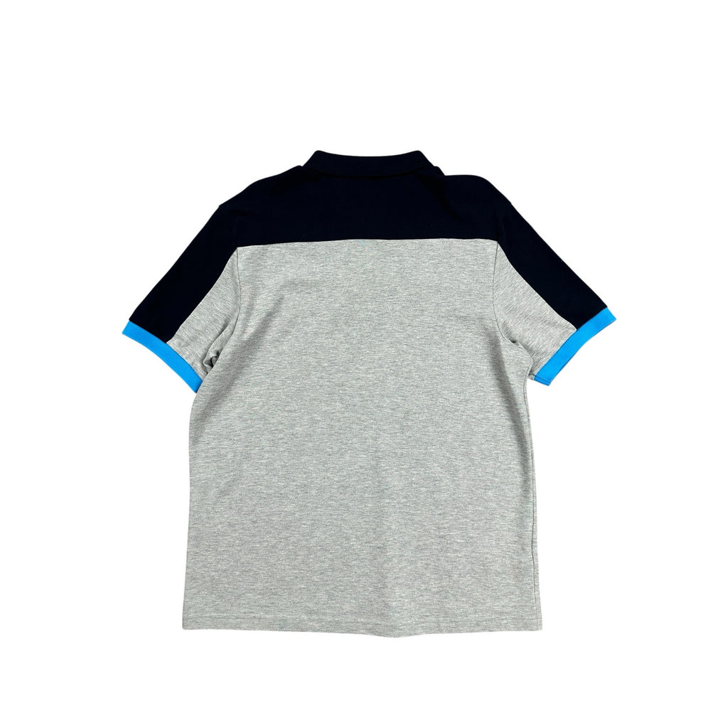 Fred Perry Slim Fit Colorblock Pique Polo in Navy Blue Gray — Size XL // Preowned