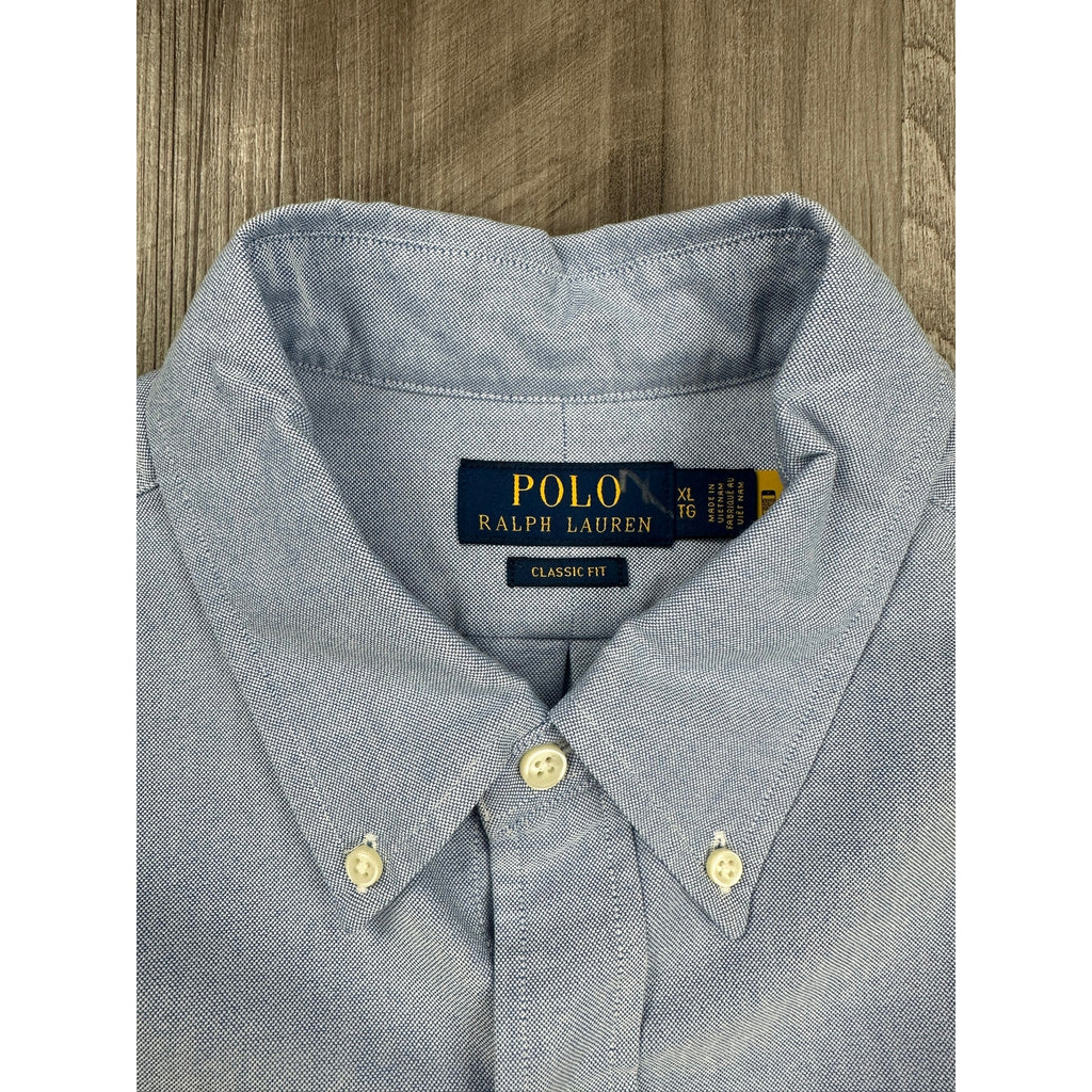 Polo Ralph Lauren Classic Fit Oxford Long Sleeve Button Down in Light Blue — Size XL // Preowned