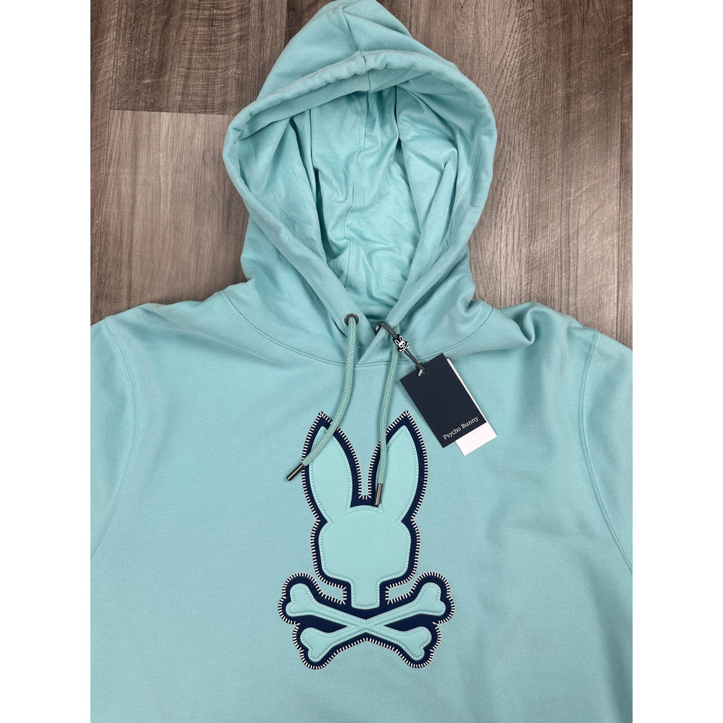 Psycho Bunny Gage Felt Patch Pullover Hoodie — Size 2XL
