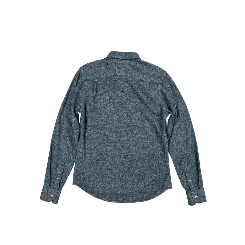 Ash & Erie Brushed Flannel Slim Fit Long Sleeve Shirt in Heather Indigo — Size Small // Preowned