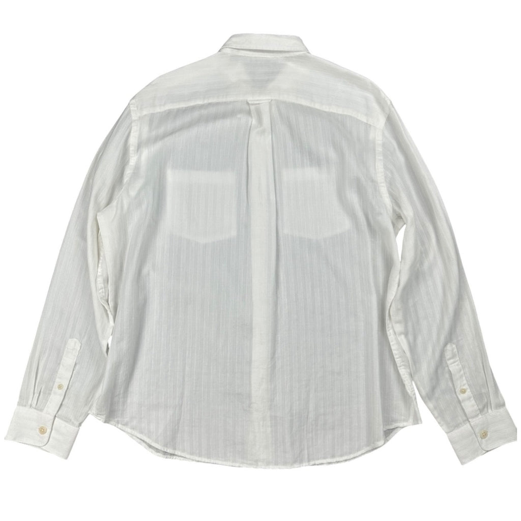 Todd Snyder Jacquard Two Pocket Point Collar White Long Sleeve Button Down - XL