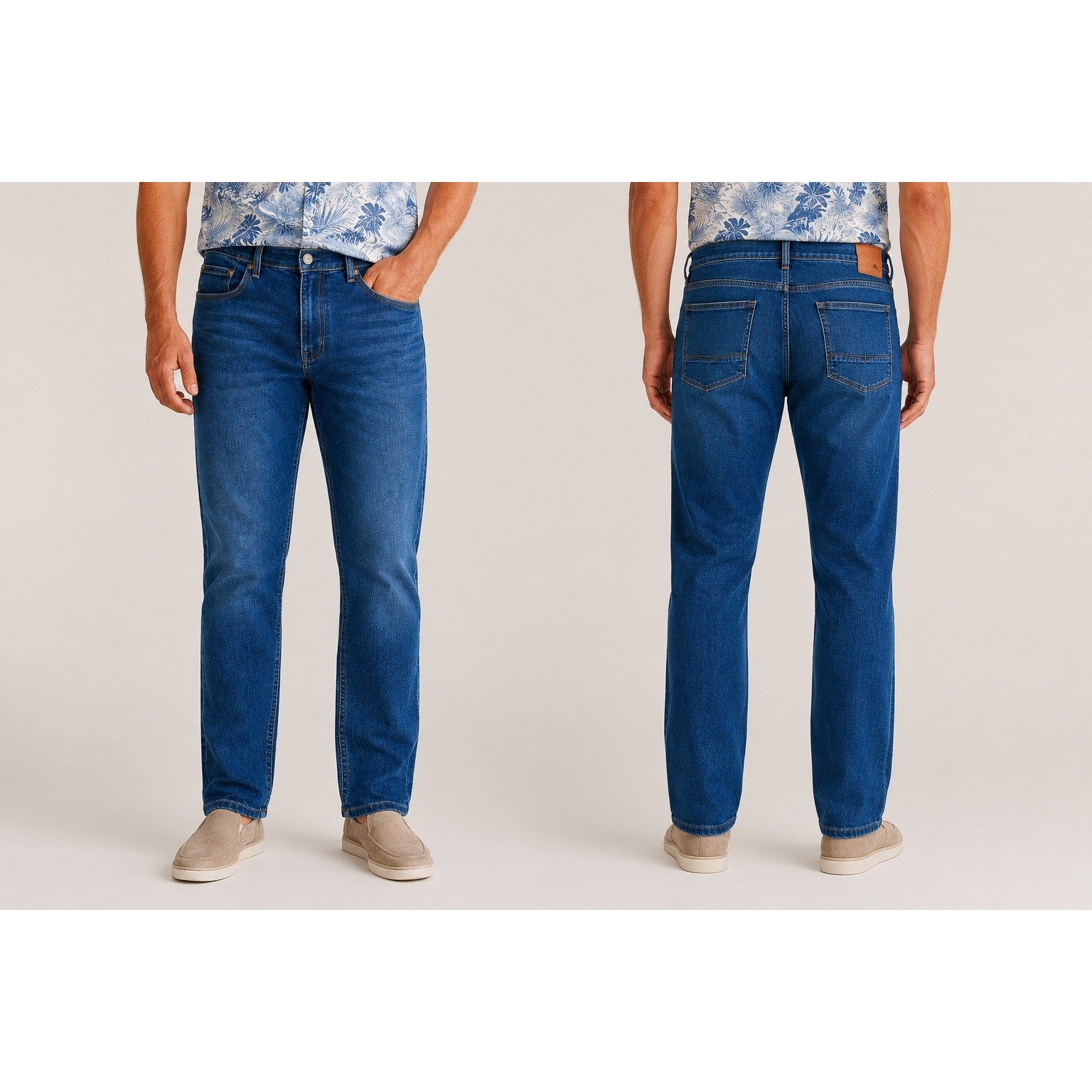 Tommy Bahama Boracay Classic Straight Leg Jean in Medium Indigo Wash — Size 42x30