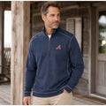Atlanta Braves Tommy Bahama Tobago Bay Quarter Zip Pullover - XLT