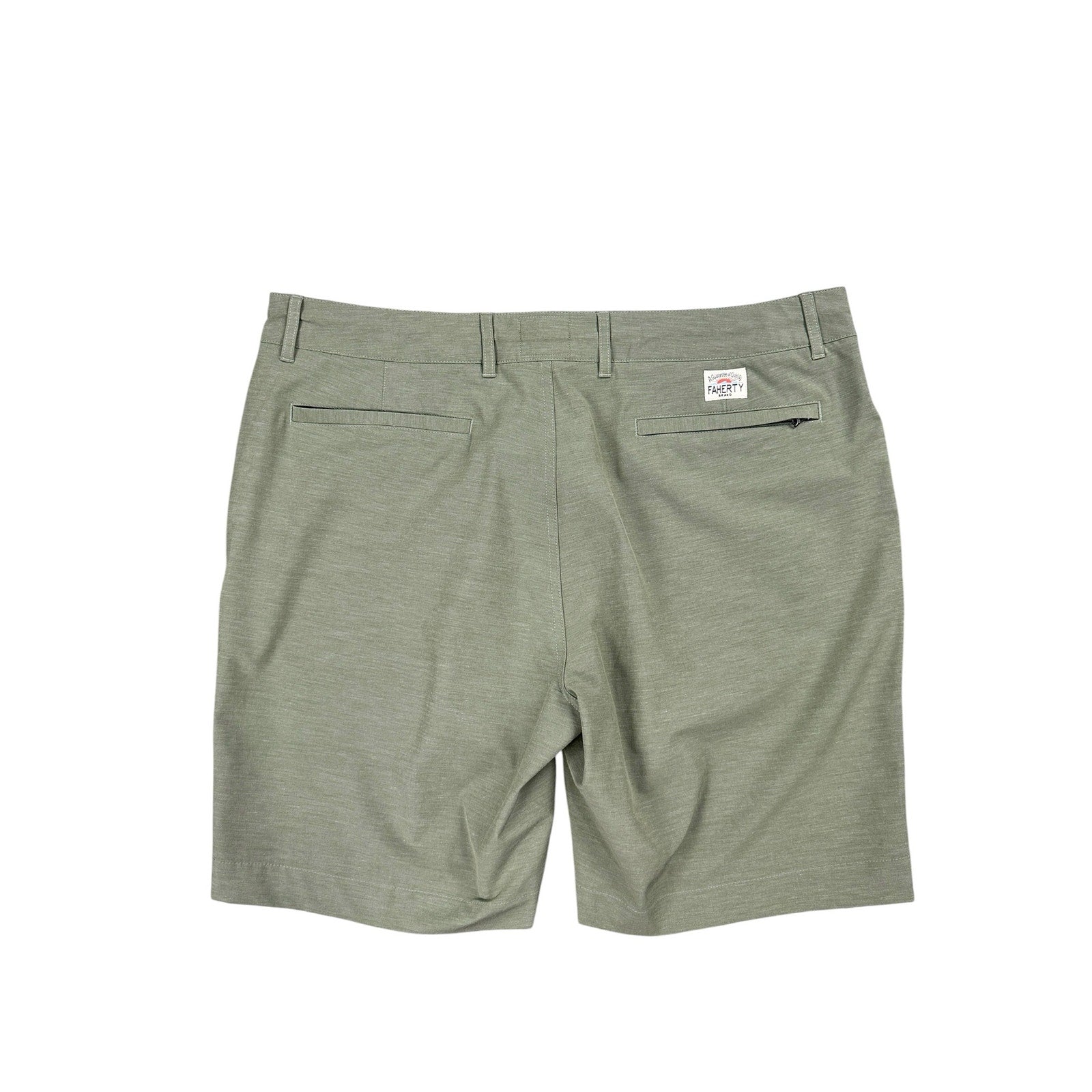 Faherty All Day Hybrid Shorts in Green — Size 36 // Preowned