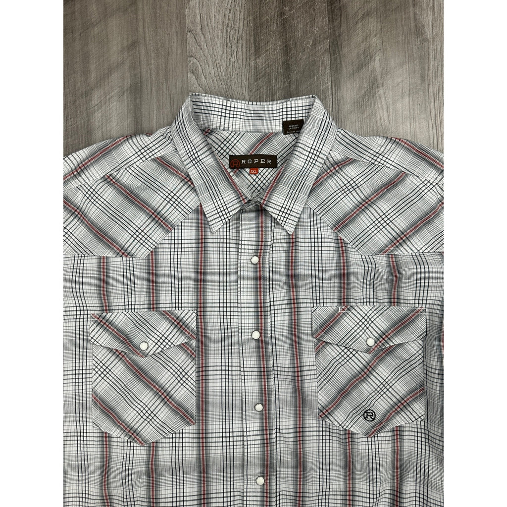 Roper Western Plaid Long Sleeve Pearl Snap Shirt — Size 2XL // Preowned