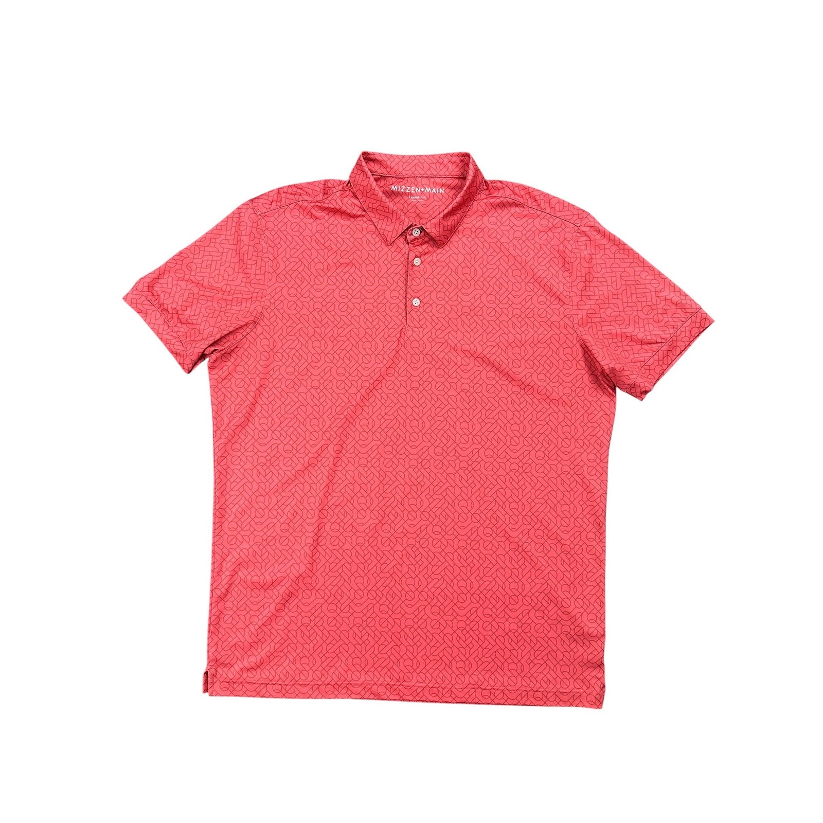 Mizzen+Main Versa Trim Fit 4-Way Stretch Polo in Coral — Size XL // Preowned