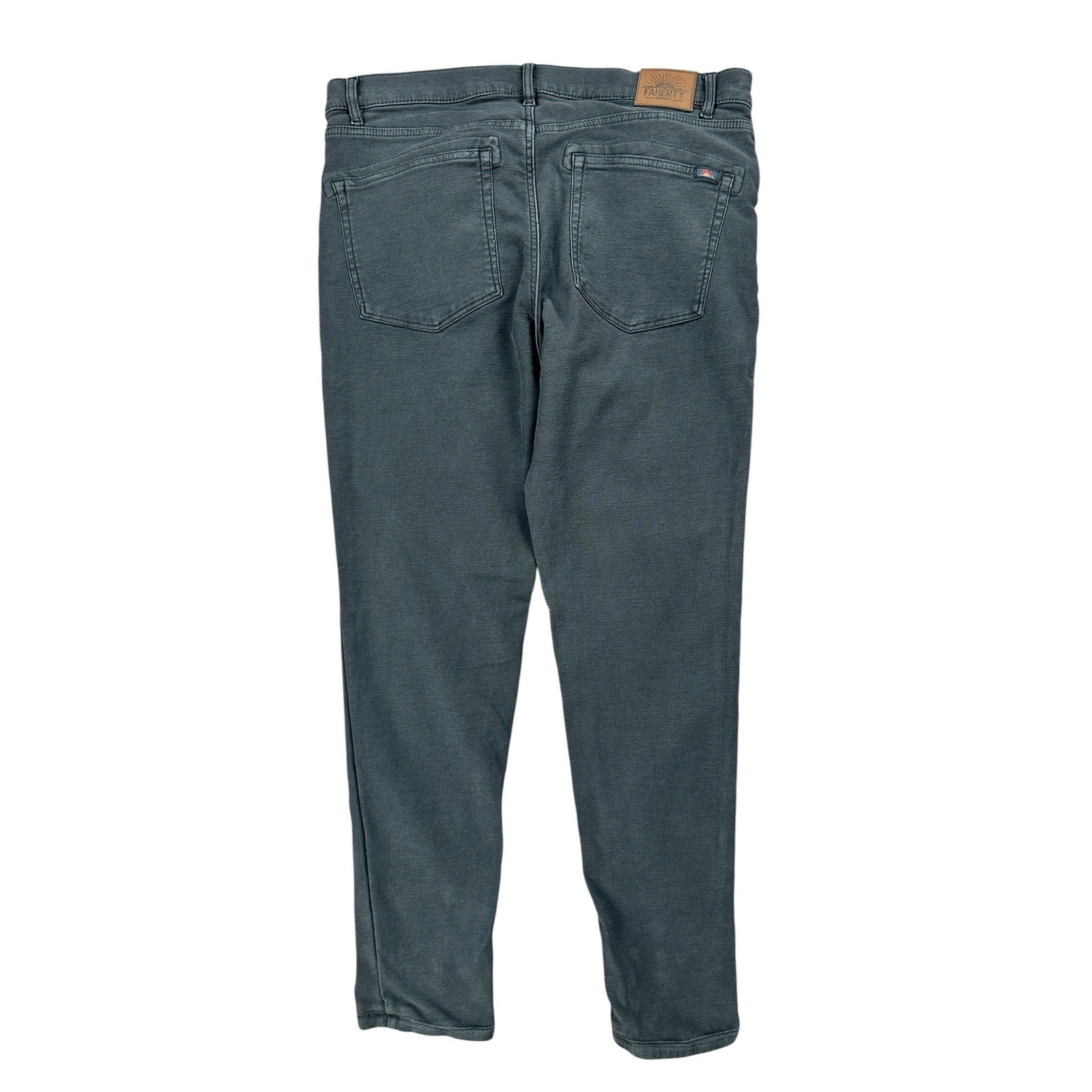 Faherty Stretch Terry 5 Pocket Pants in Onyx Black — Size 36 // Preowned