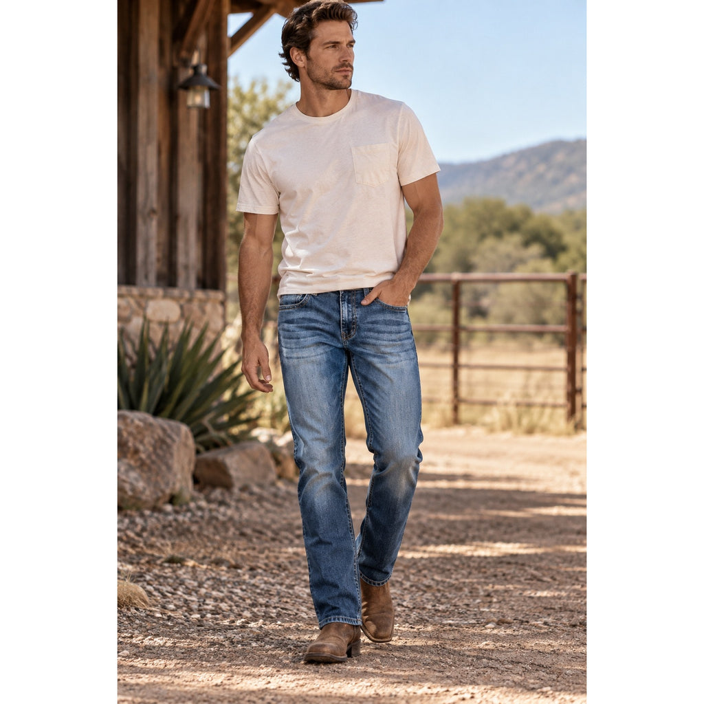 Rock & Roll Denim Revolver Slim Straight Reflex Jeans — Size 29x36 // Preowned