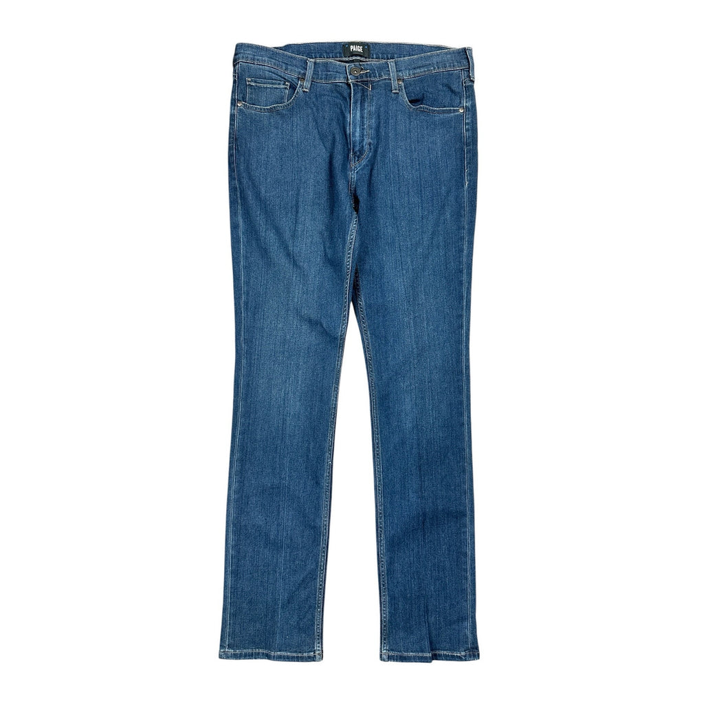 Paige Federal Slim Straight Transcend Denim Jeans in Cellar Blue — Size 36 // Preowned