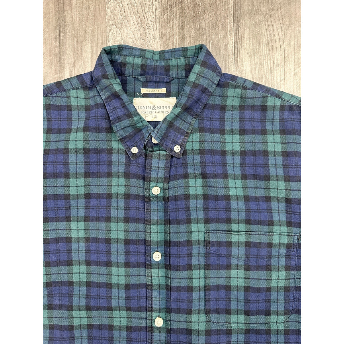 Ralph Lauren Denim & Supply Y2K Plaid Regular Fit Long Sleeve Button Down Shirt — Size XL // Preowned