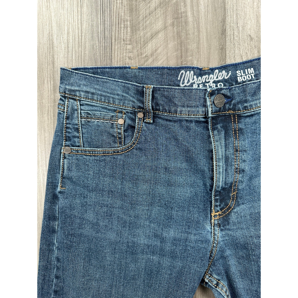 Wrangler Retro Slim Boot Cut Jean in Blue — Size 36x30 // Preowned