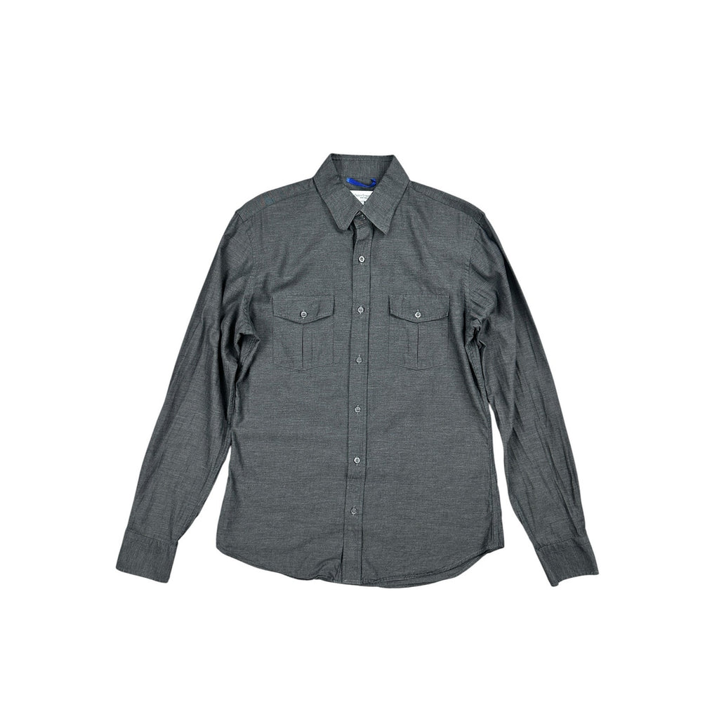 Teddy Stratford Two Pocket Organic Long Sleeve Shirt in Charcoal — Size 1 (US Small) // Preowned