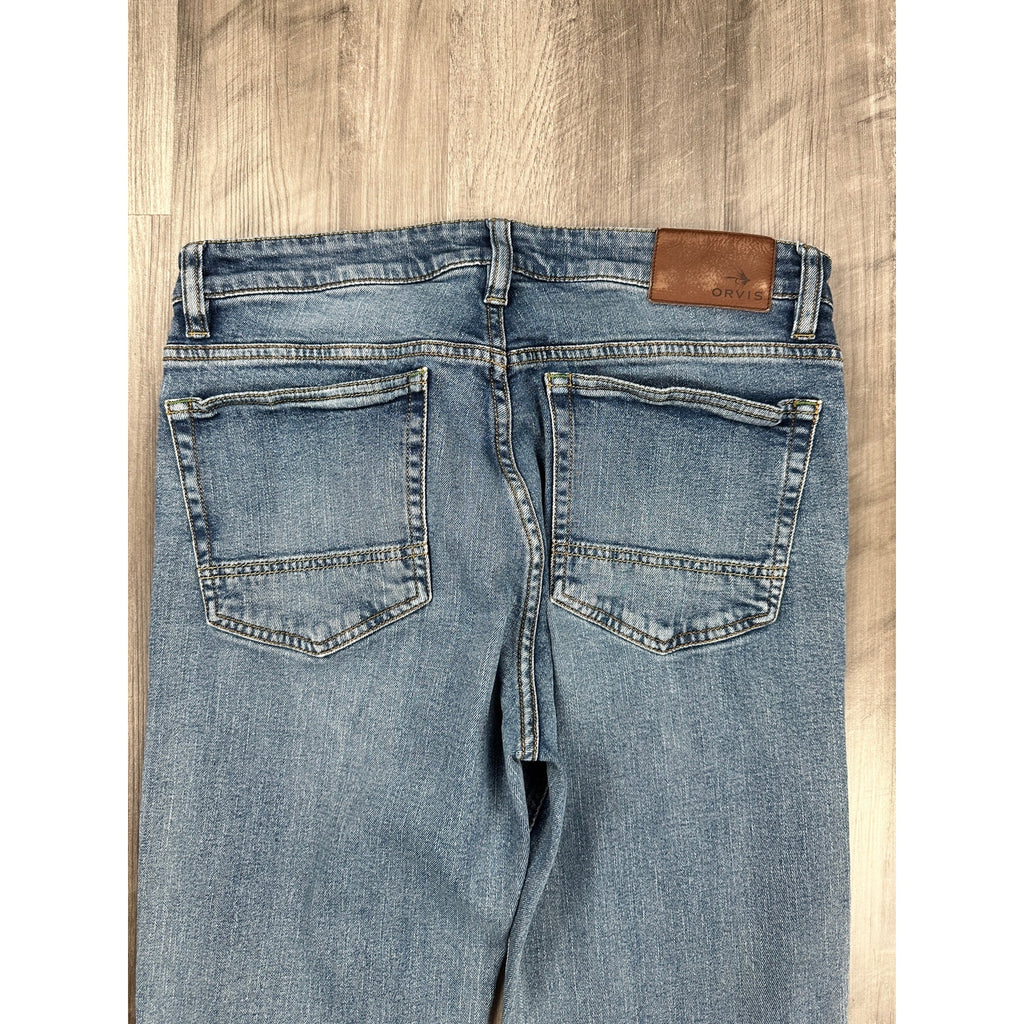 Orvis Five Pocket Straight Leg Stretch Jean in Blue — Size 32x30 // Preowned