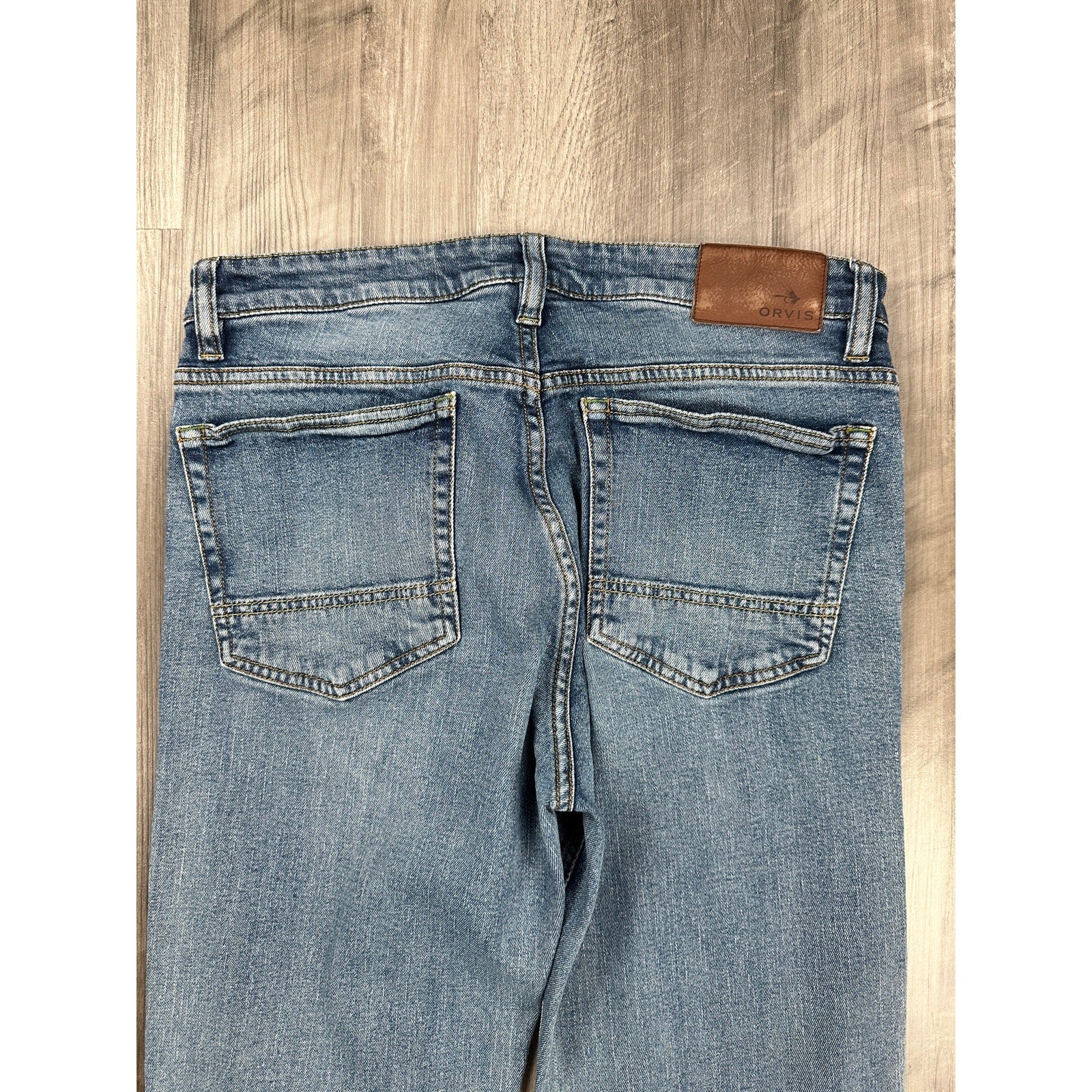Orvis Five Pocket Straight Leg Stretch Jean in Blue — Size 32x30 // Preowned