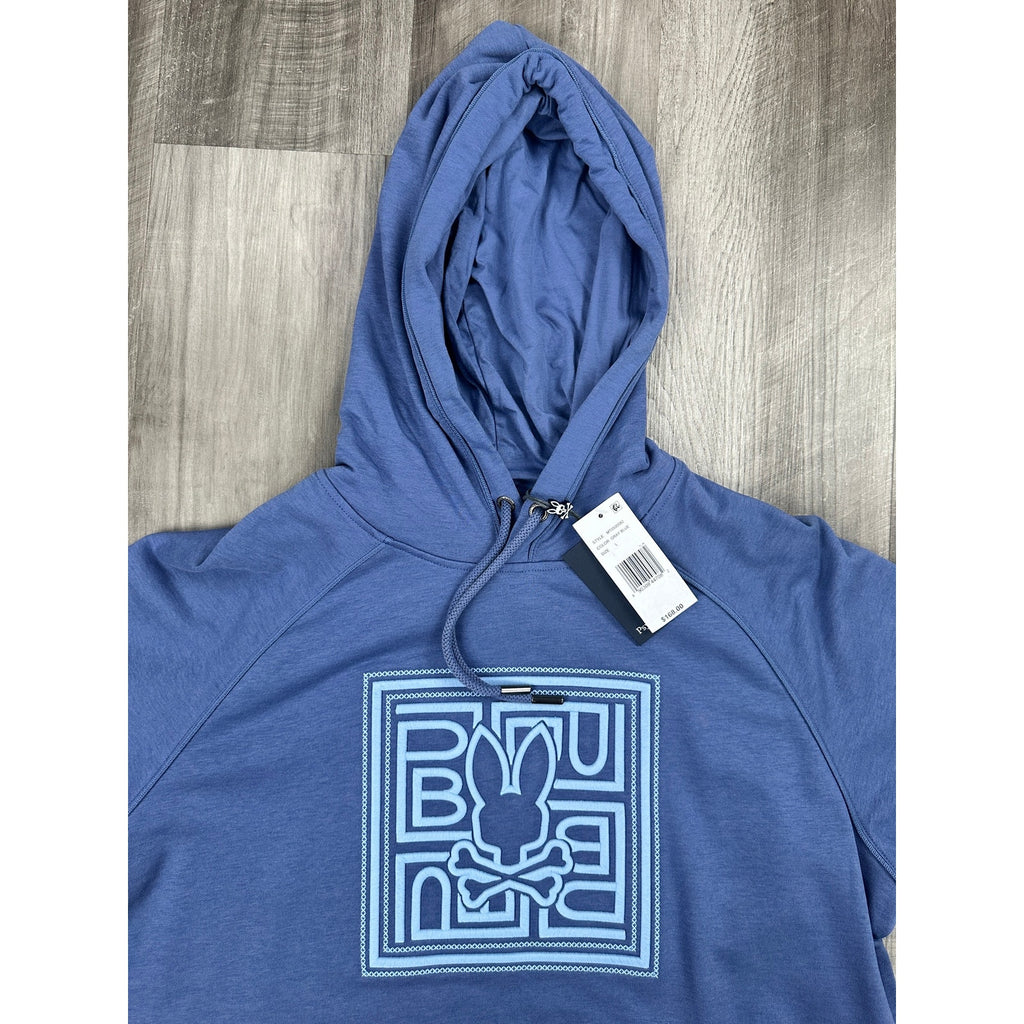 Psycho Bunny Gio Embroidered Pullover Hoodie — Size Large