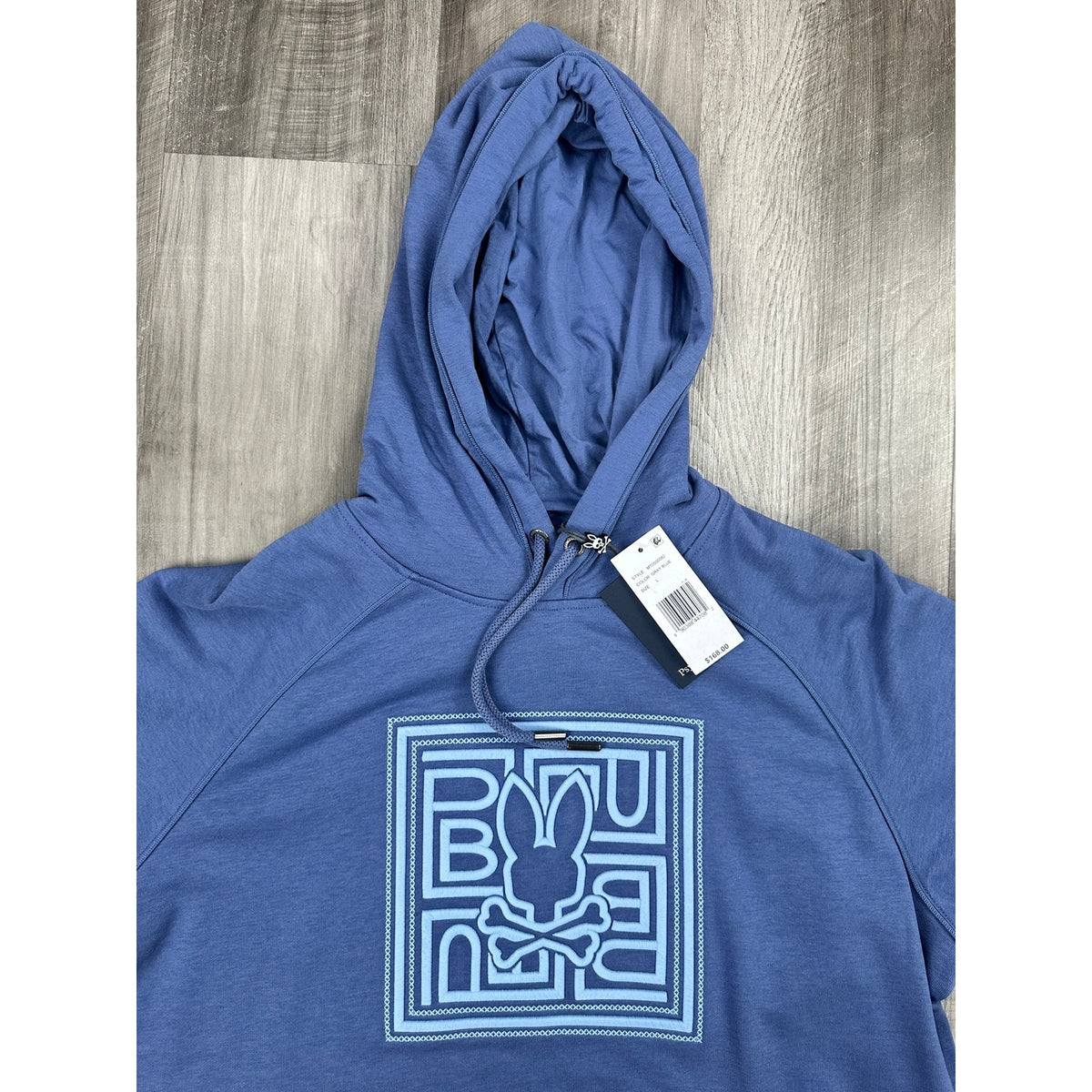 Psycho Bunny Gio Embroidered Pullover Hoodie — Size Large