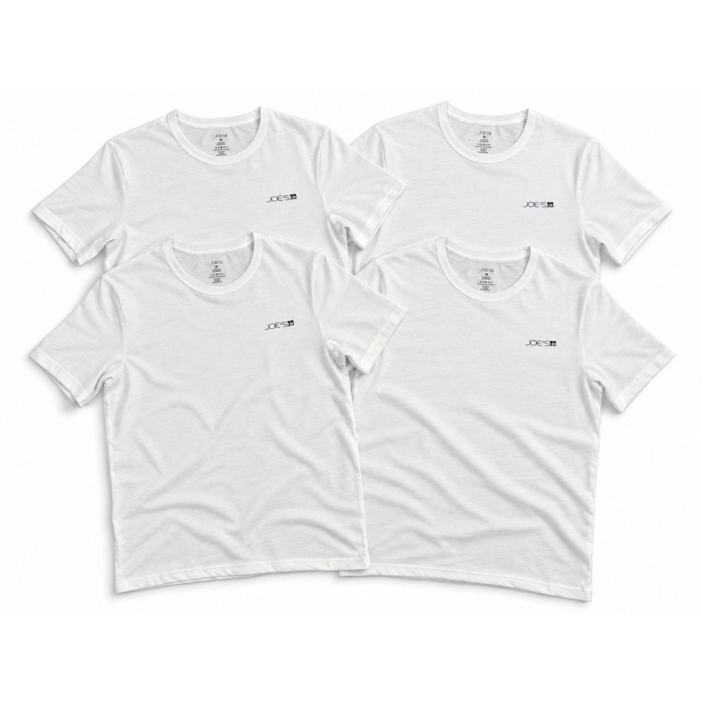 Joe's Jeans Everyday Comfort Soft Cotton Crewneck Tees - 4 Pack — Size Small