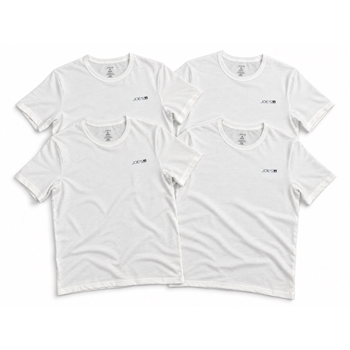 Joe's Jeans Everyday Comfort Soft Cotton Crewneck Tees - 4 Pack — Size Small
