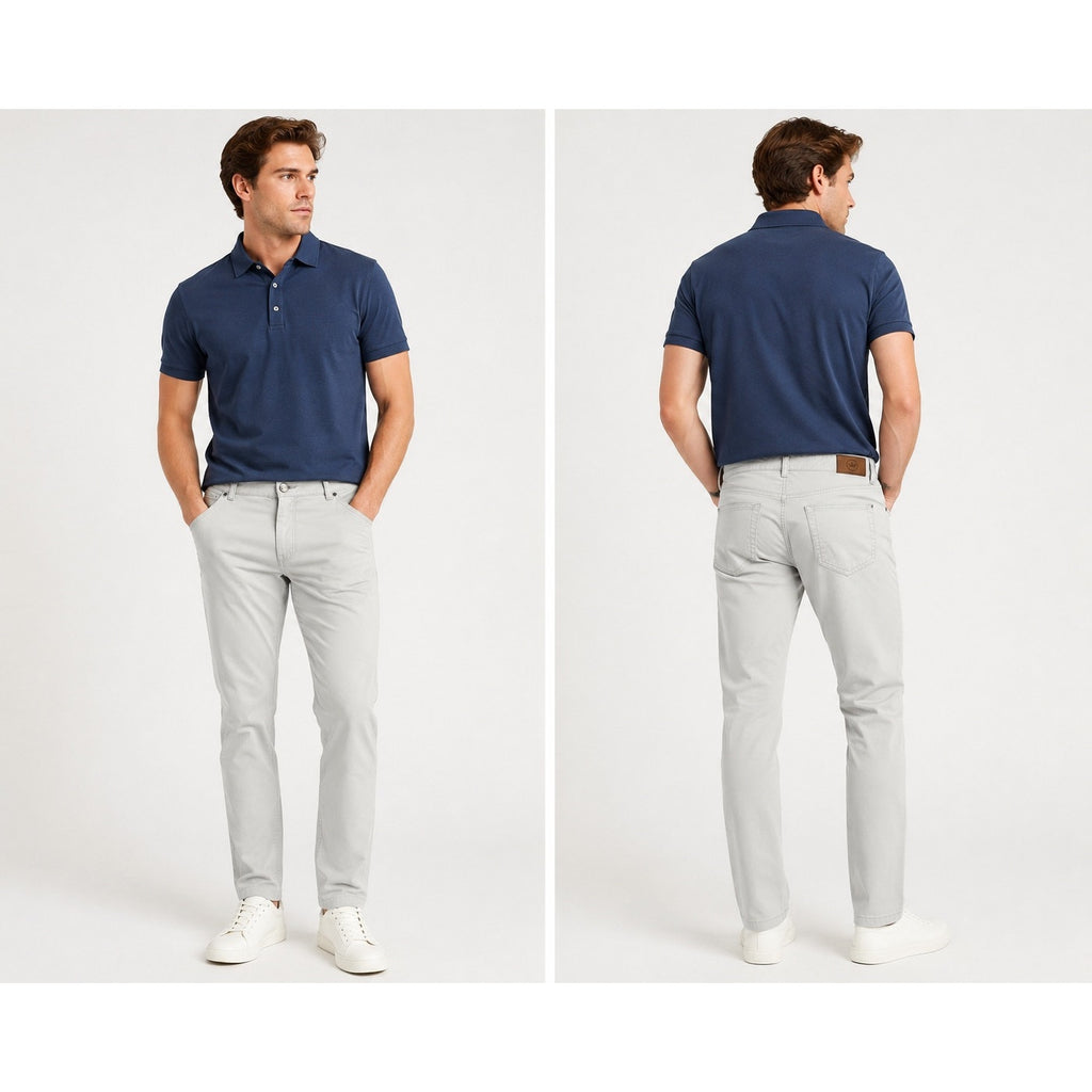 Peter Millar Soft Touch Twill 5 Pocket Pants in Light Gray — Size 36 // Preowned