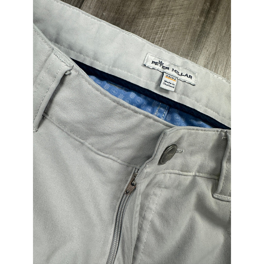 Peter Millar eb66 Performance 5 Pocket Pants in British Grey — Size 33x32 // Preowned