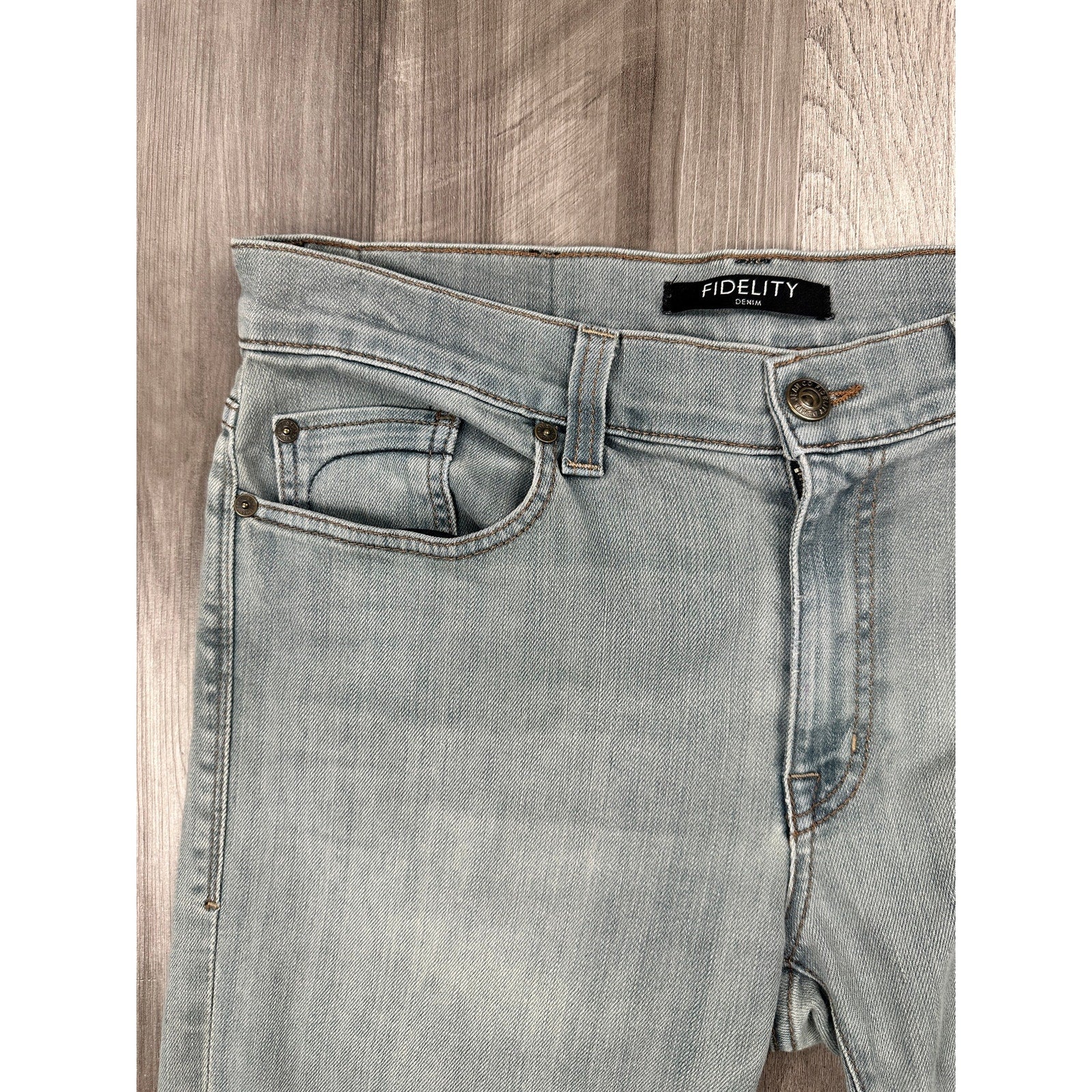 Fidelity Impala Slim Straight Jeans Emerson Blue — Size 33