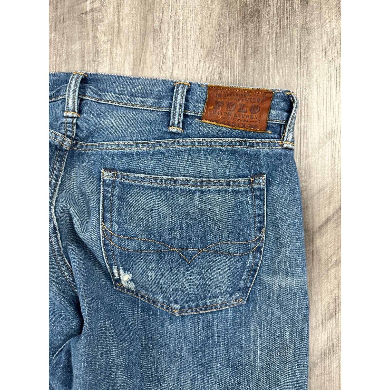 Polo Ralph Lauren Slim Straight Fit Jeans in Blue — Size 38x32 // Preowned