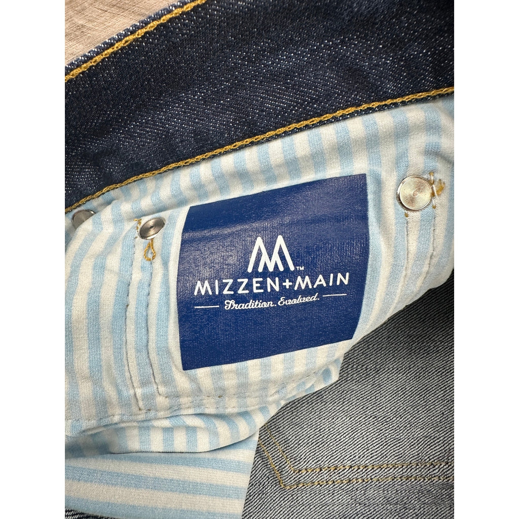Mizzen+Main Abrams Advanced Straight Leg Stretch Jeans — Size 34 // Preowned