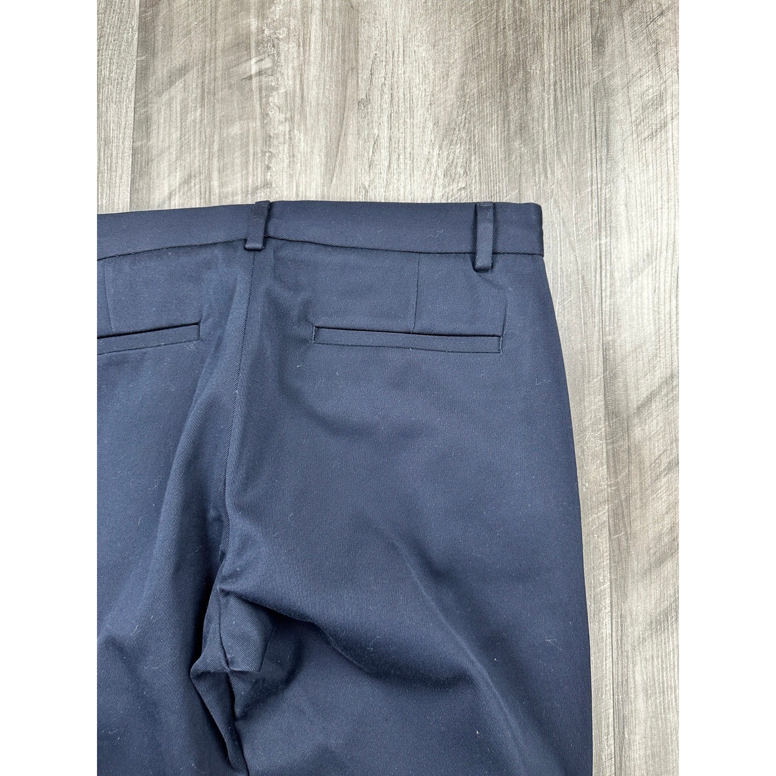 COS Slim Fit Tapered Cotton Trousers in Navy — Size 48 (US 32R) // Preowned