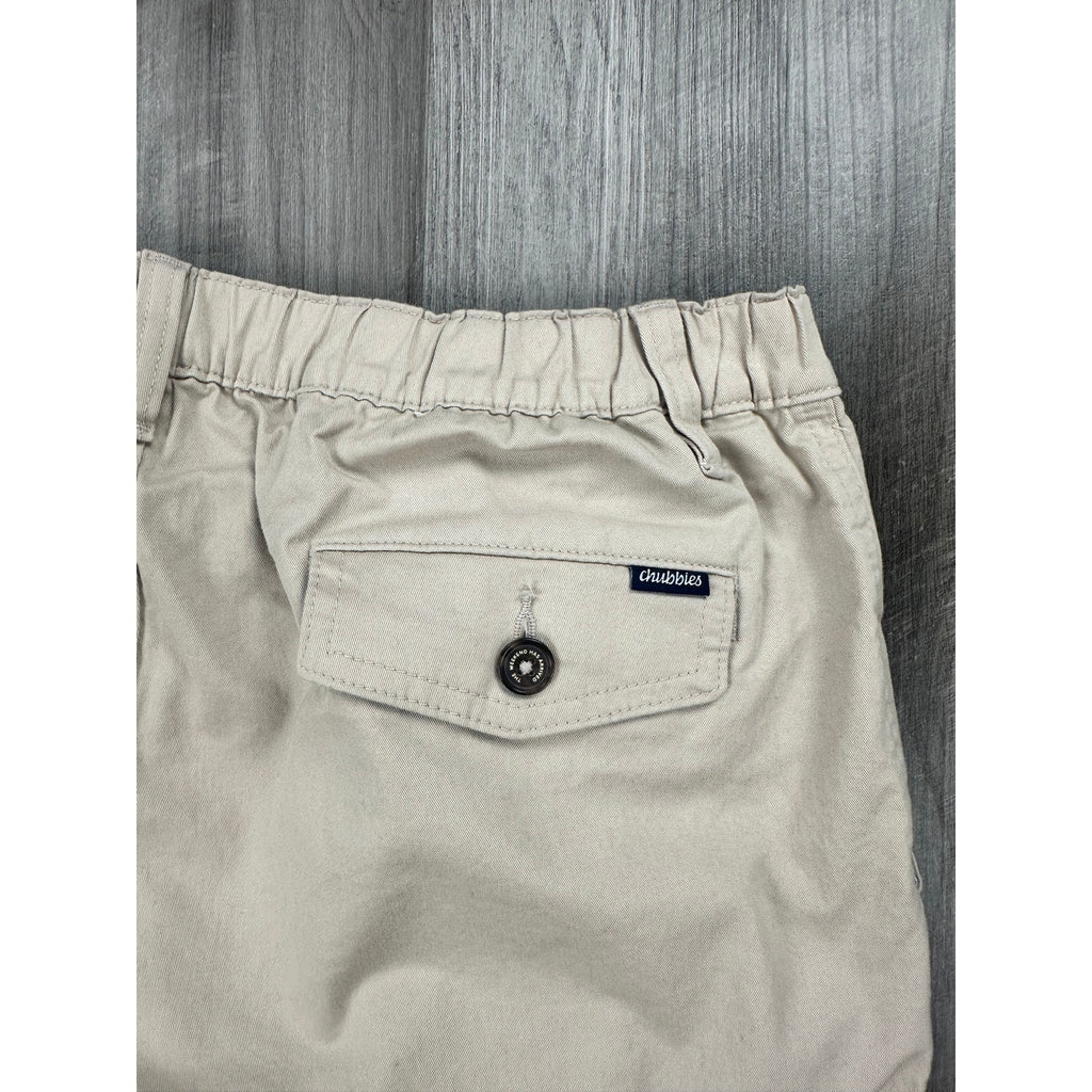 Chubbies Originals 5.5-Inch Elastic Waist Chino Shorts in Khaki — Size Large // Preowned